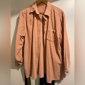 Vintage corduroy button up shacket women’s XL no size or brand tag EUC